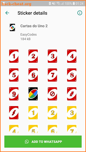 Uno stickers for WhatsApp - WAStickerApps screenshot