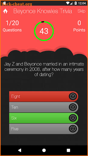 UnOfficial Beyonce Knowles Quiz Trivia Game screenshot