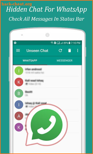 Unseen -Hidden Chat No Last Seen screenshot