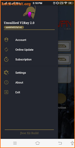 UnsulliedVPN V2Ray screenshot