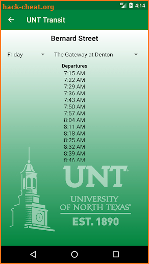 UNT Transit screenshot