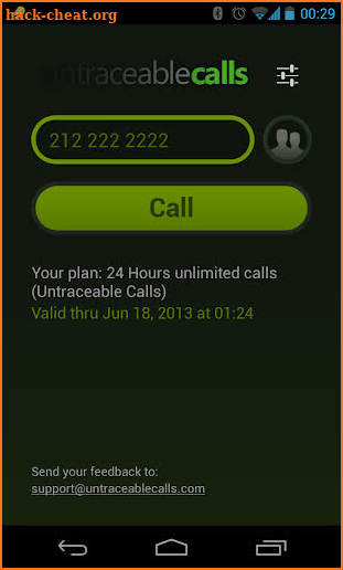 Untraceable Calls screenshot