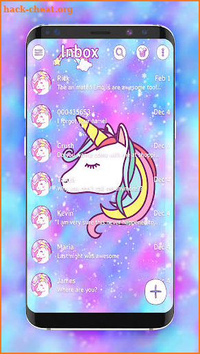 Update Messenger Unicorn SMS screenshot