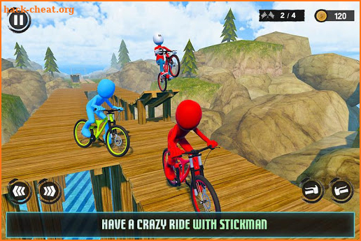 Uphill Stickman BMX Bicycle Stunts screenshot