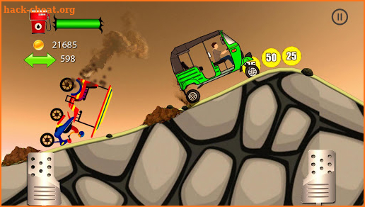 uphill tuk tuk: hill climb racing games screenshot