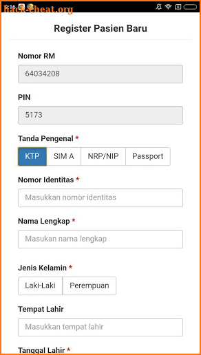 Upmedik SignUp screenshot