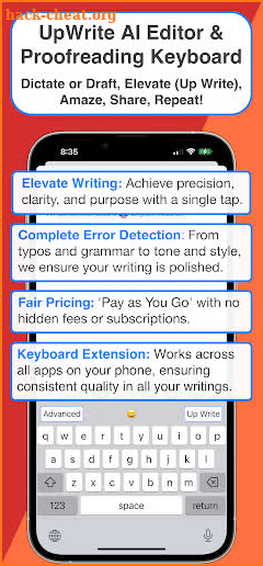 Upwrite AI: Proofread Keyboard screenshot