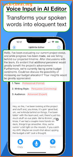 Upwrite AI: Proofread Keyboard screenshot