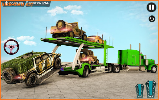 US Army Jeep Car Transport Truck:Real Parking Game screenshot