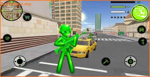 US Army Men Toy Stickman Rope Hero War OffRoad screenshot