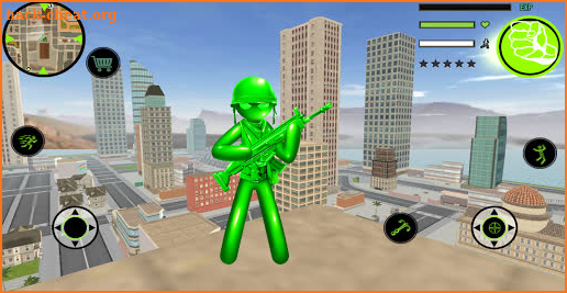 US Army Men Toy Stickman Rope Hero War OffRoad screenshot