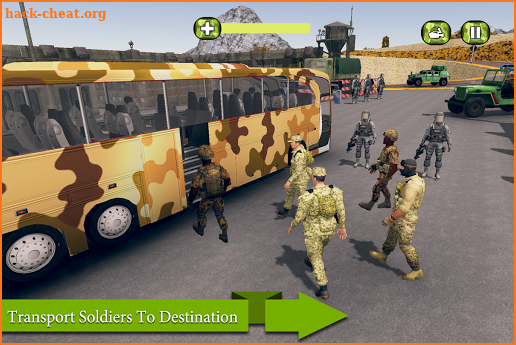 Us army soldiers transport- military bus transport screenshot