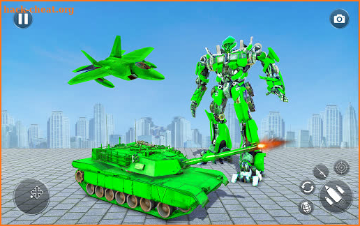 US Army Tank Transform Robot Battle War Shooting screenshot