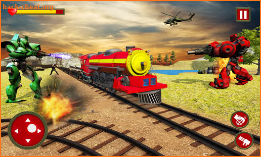 US Army Train Transform Robot Fight Robot Games screenshot