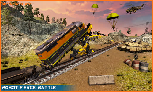 US Army Train Transform Robot Fight Robot Games screenshot