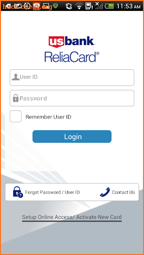 U.S. Bank ReliaCard screenshot