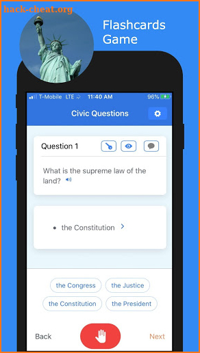 US Citizenship Test 2020 - Bird App screenshot