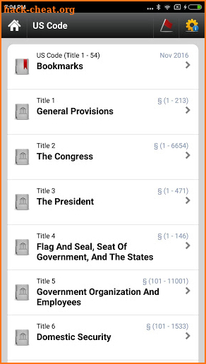 US Code, Titles 1 to 54 (2019) screenshot