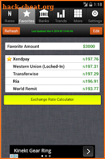 US Dollar to Naira Exchange Rates screenshot