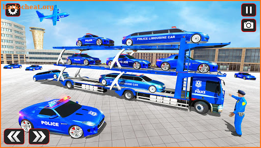 US Grand Airplane Limo Police Car Transport Games screenshot