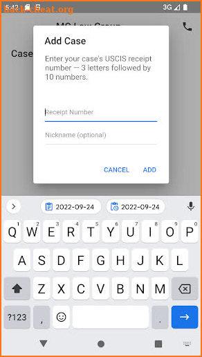 US Immigration Casechecker screenshot