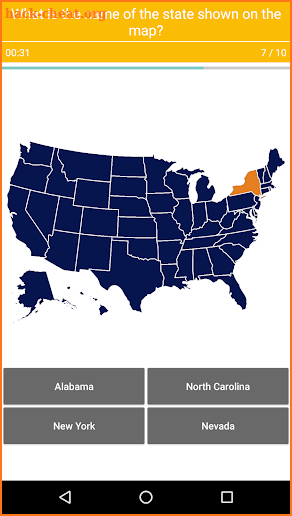 US Map Quiz - 50 States Quiz screenshot