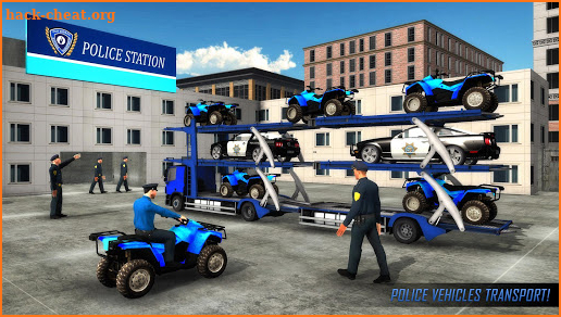 US Police ATV Quad Bike Plane Transport Game screenshot