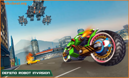 US Police Bike Transform Robot: Flying Bike Games screenshot