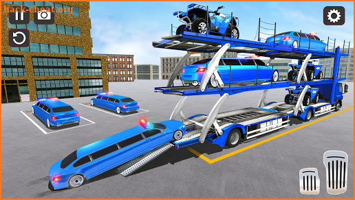 US Police Car Limo Transport Game: Car Transporter screenshot