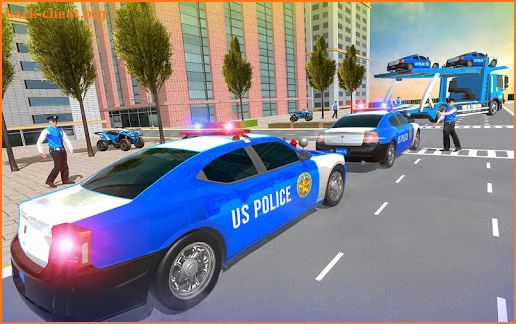 Us Police Car Transporter Truck Driving Simulator screenshot