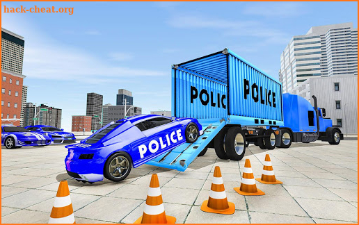 Us Police Cop Car Transporter Truck 2019 screenshot