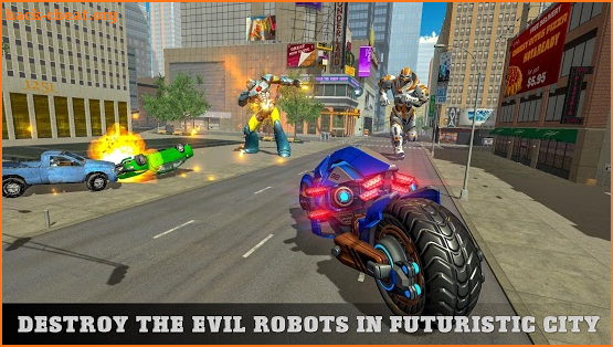 US Police Cop Moto Robot Transform Gangster Chase screenshot