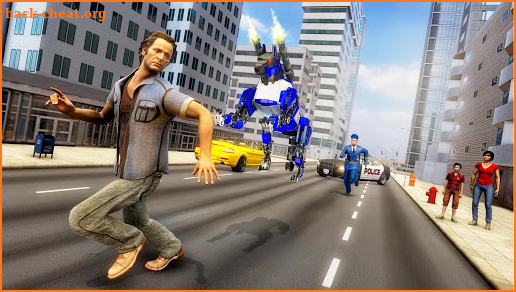 US Police Dog Robot Transform Bike Robot Games screenshot