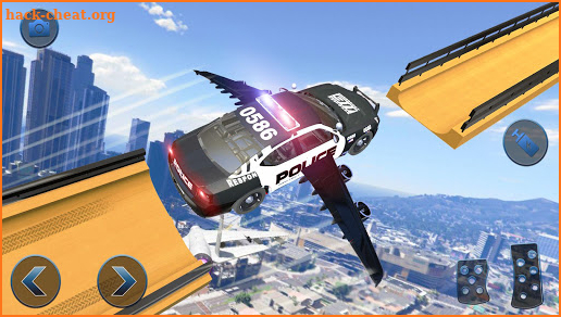 US Police Flying Car Mega Ramp Stunt Racing Games screenshot