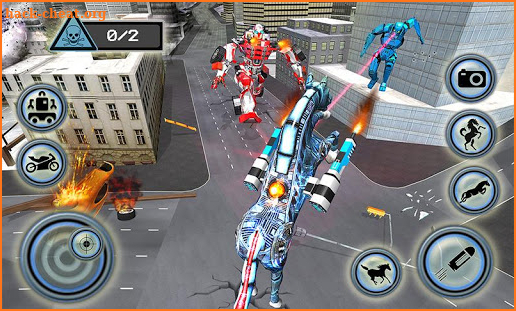 US Police Horse Robot Bike Transform Wild Cop Game screenshot