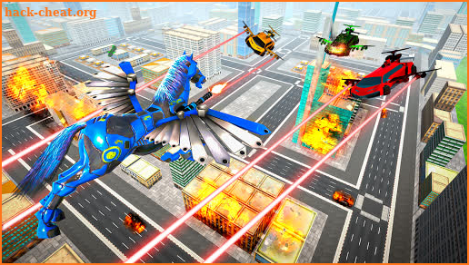 US Police Horse Robot Car : Flying Horse Transform screenshot