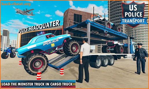 US Police Monster Truck Transport Ship Simulator screenshot