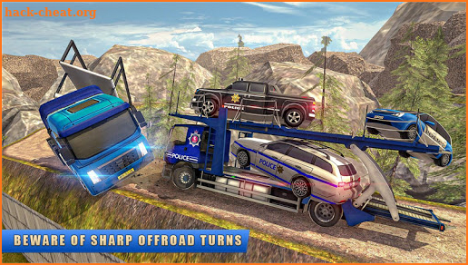 US Police Offroad Car Transporter Truck Driver screenshot