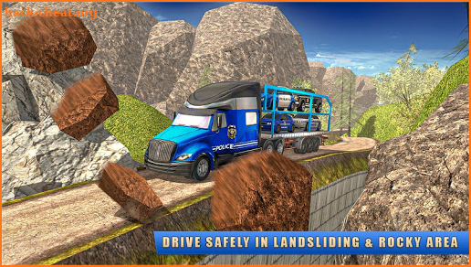 US Police Offroad Car Transporter Truck Driver screenshot