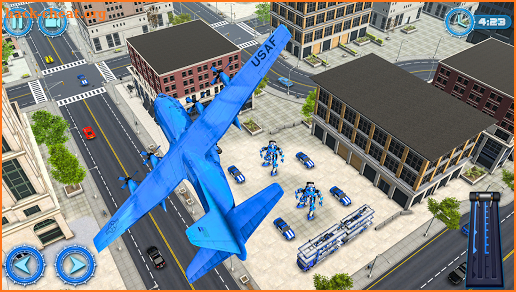 US Police Plane Robot Car Bike - Transporter Games screenshot