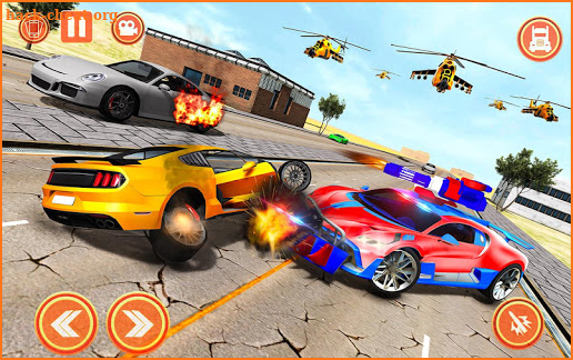 US Police Robot Car Race Shooting Game screenshot