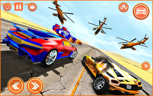 US Police Robot Car Race Shooting Game screenshot