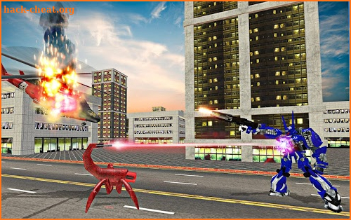 US Police Robot Transform Helicopter Wars screenshot