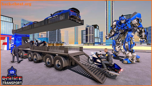 US Police Robot Transform - Police Plane Transport screenshot