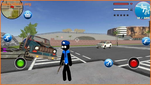 US Police Stickman Rope Hero Vegas Gangstar Crime screenshot