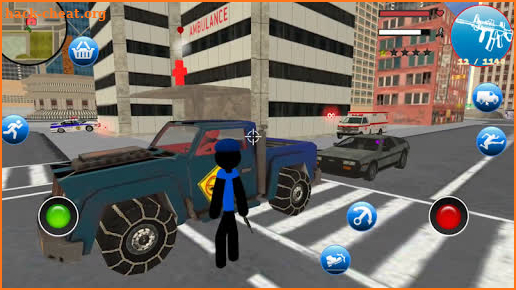 US Police Stickman Rope Hero Vegas Gangstar Crime screenshot