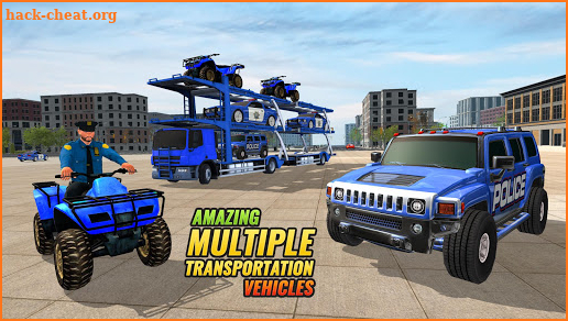 US Police Transport Plane Hummer Car Driving screenshot