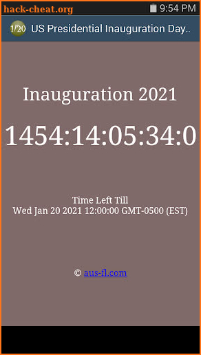 US Presidential Inauguration 2021 Countdown screenshot