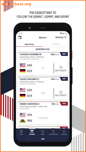 U.S. Soccer screenshot