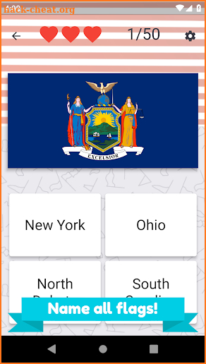 US states quiz – 50 states, capitals and flags screenshot